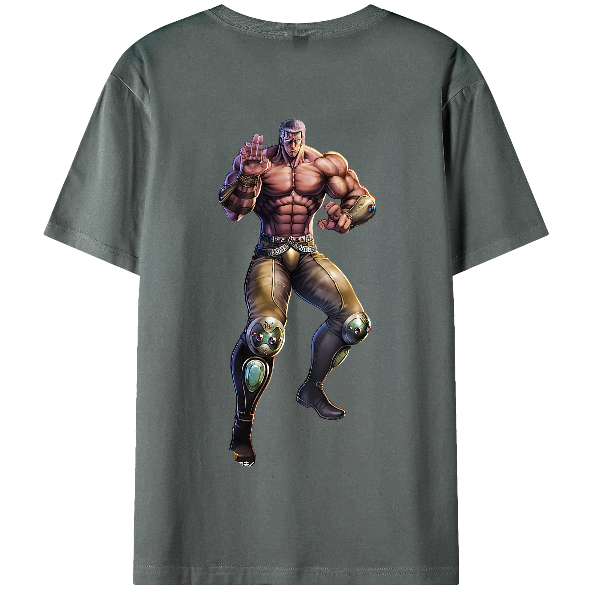 （画像用） 北斗の拳 Fist of the North Star 綿100％半袖Tシャツ（背面プリント）
